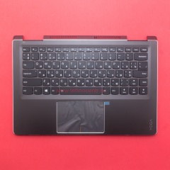 Клавиатура для ноутбука Lenovo Yoga 710-14ISK чёрная с темно-серым топкейсом, с подсветкой