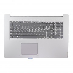 Клавиатура для ноутбука Lenovo L340-17API серая с серебренным топкейсом